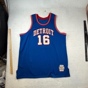 Mitchell & Ness Detroit Pistons Bob Lanier 16 Hardwood Classics Jersey Blue 1971